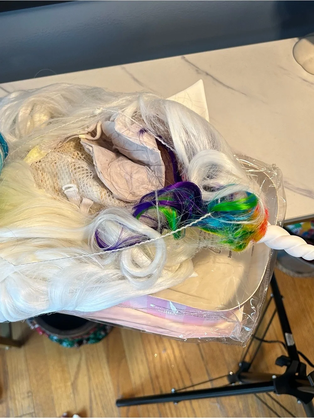 Leg Avenue Unicorn rainbow Wig  & tail